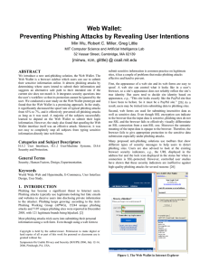 Web Wallet: Preventing Phishing Attacks by Revealing User Intentions