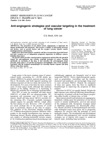 Anti-angiogenic strategies and vascular targeting in the treatment of lung cancer
