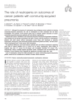 The role of neutropenia on outcomes of cancer patients with community-acquired pneumonia