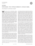 Euthanasia: from ethical debate to clinical reality EDITORIAL