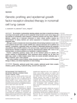 Genetic profiling and epidermal growth factor receptor-directed therapy in nonsmall REVIEW