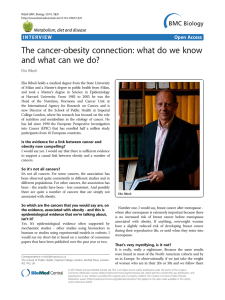 The cancer-obesity connection: what do we know Open Access