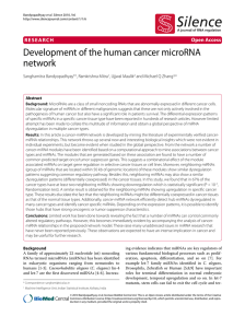 Development of the human cancer microRNA network Open Access