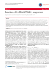 Functions of lncRNA HOTAIR in lung cancer Open Access Gregory Loewen