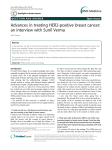 Advances in treating HER2-positive breast cancer: an interview with Sunil Verma