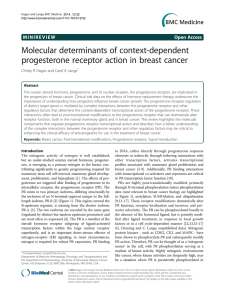Molecular determinants of context-dependent progesterone receptor action in breast cancer Open Access