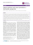 Calorie restriction and cancer prevention: a mechanistic perspective Open Access