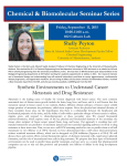 Shelly Peyton Friday, September  11, 2015 10:00-11:00 a.m. 102 Colburn Lab