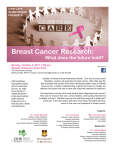 Breast Cancer Research: What does the future hold? CIHR CAFÉ SCIENTIFIQUE