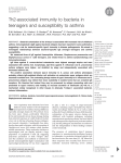 Th2-associated immunity to bacteria in teenagers and susceptibility to asthma