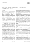 Macrolide-resistant Mycoplasma pneumoniae in paediatric pneumonia LETTERS