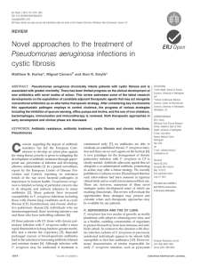 Novel approaches to the treatment of Pseudomonas aeruginosa infections in cystic fibrosis REVIEW