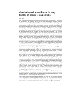 Microbiological surveillance in lung disease in ataxia telangiectasia