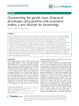 Characterizing the genetic basis of bacterial phenotypes using genome-wide association