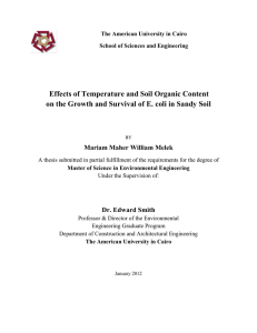 Effects of Temperature and Soil Organic Content Mariam Maher William Melek