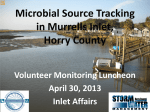 Microbial Source Tracking in Murrells Inlet, Horry County Volunteer Monitoring Luncheon