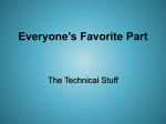 Everyone’s Favorite Part The Technical Stuff
