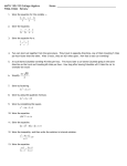 MATH 130i/130 College Algebra Name  _____________________________________________ FINAL EXAM – Review