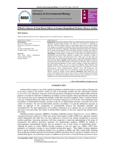 Advances in Environmental Biology  AENSI Journals