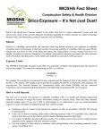 MIOSHA Fact Sheet – It’s Not Just Dust! Silica Exposure