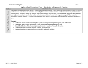 Curriculum 2.0 Algebra 2  Unit 3 Topic