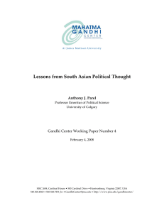 Lessons from South Asian Political Thought Anthony J. Parel