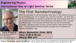 The First Nanotechnology Engineering Physics International Year of Light Seminar Series