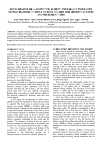 DEVELOPMENT OF A SUSPENDED, ROBUST, THERMALLY INSULATED