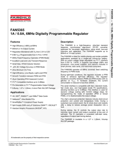 FAN5365 1A / 0.8A, 6MHz Digitally Programmable Regulator  