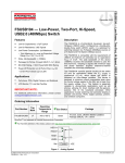 FSUSB104 — Low-Power, Two-Port, Hi-Speed, USB2.0 (480Mbps) Switch FSU S