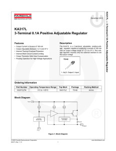 KA317L 3-Terminal 0.1A Positive Adjustable Regulator KA317L — 3-T