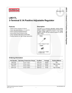 LM317L 3-Terminal 0.1A Positive Adjustable Regulator LM317L — 3-T