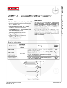 USB1T11A — Universal Serial Bus Transceiver U S B