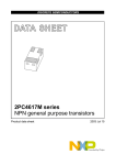 DATA  SHEET 2PC4617M series NPN general purpose transistors