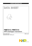 DATA  SHEET PMBTA13; PMBTA14 NPN Darlington transistors