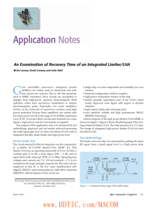 G An Examination of Recovery Time of an Integrated Limiter/LNA