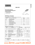 KSA115 6 PNP Silicon Transistor Absolute Maximum Ratings