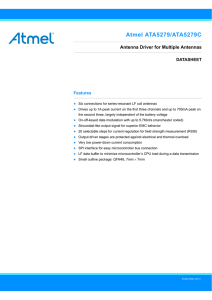 Atmel ATA5279/ATA5279C Antenna Driver for Multiple Antennas Features DATASHEET