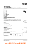 ZXTN25040DFL 40V, SOT23, NPN low power transistor Summary