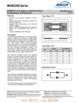 MA4E2508 Series SURMOUNT Low, Medium, &amp; High Barrier Silicon