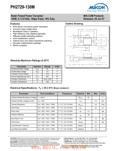 PH2729-130M Radar Pulsed Power Transistor M/A-COM Products