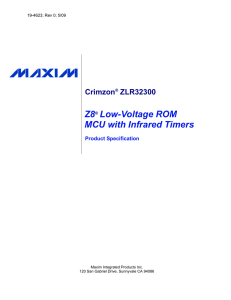 Z8 Low-Voltage ROM MCU with Infrared Timers 