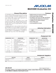 MAX4989 Evaluation Kit Evaluates: General Description Features