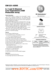 CM1231-02SO 2, 4 and 8-Channel Low-Capacitance ESD Protection Array