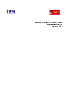 Red Hat Enterprise Linux 5 EAL4 High-Level Design Version 1.0.1