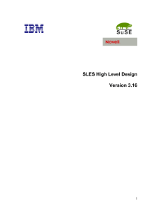 SLES High Level Design  Version 3.16 1