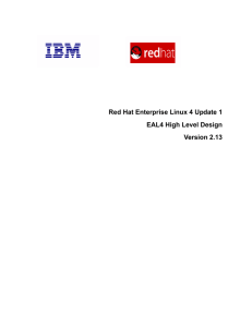 Red Hat Enterprise Linux 4 Update 1 EAL4 High Level Design