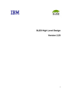 SLES High Level Design  Version 2.25 1