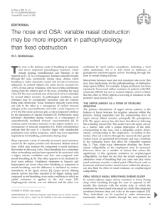 The nose and OSA: variable nasal obstruction than fixed obstruction