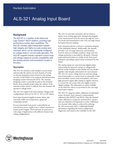 ALS-321 Analog Input Board Nuclear Automation Background